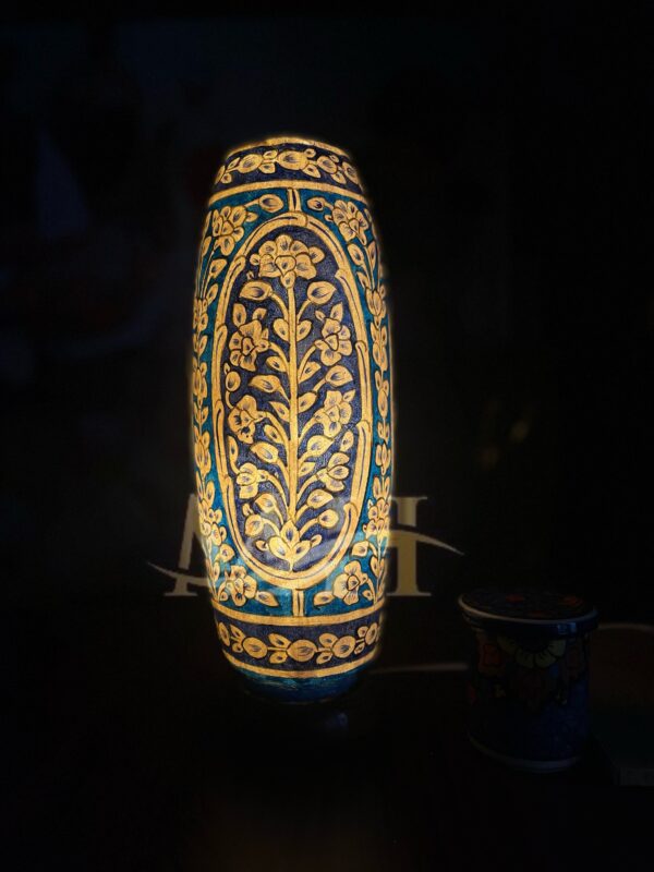 Bottle Shaped Camel Skin Lamp - Image 2