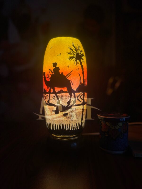 Bottle Shaped Camel Skin Lamp