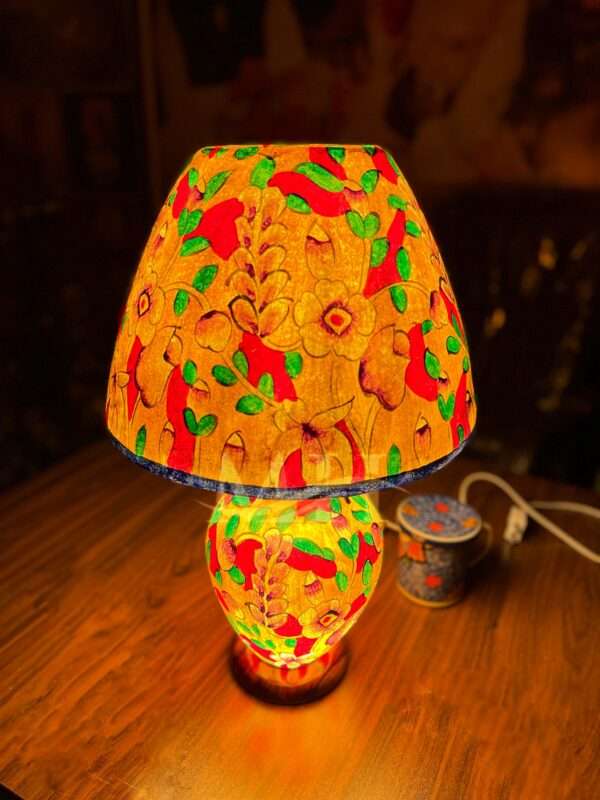 Side Table Camel Skin Lamp - Image 2