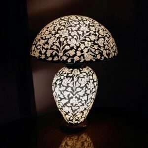 Side Table Camel Skin Lamp