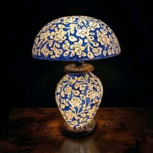 Side Table Camel Skin Lamp