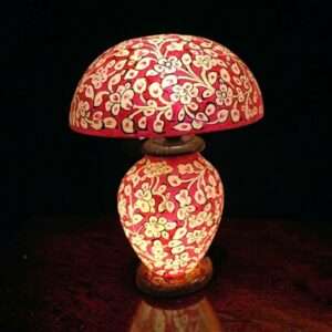 Side Table Camel Skin Lamp