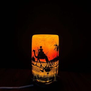 Glass Shaped Camel Skin Lamp