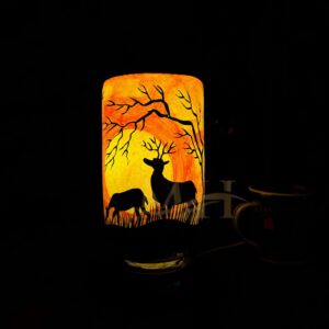Glass Shaped Camel Skin Lamp
