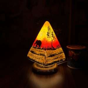 Red Tanzanian Camel Skin Lamp