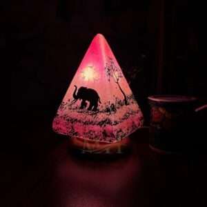 Pink Tanzanian Camel Skin Lamp