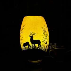 Camel Skin Dhol Lamp