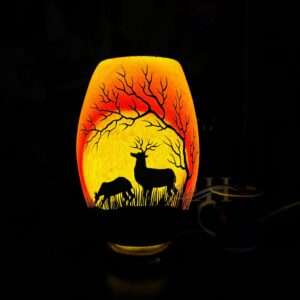 Camel Skin Dhol Lamp