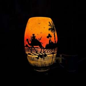 Camel Skin Dhol Lamp