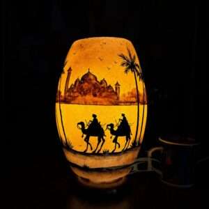 Camel Skin Dhol Lamp