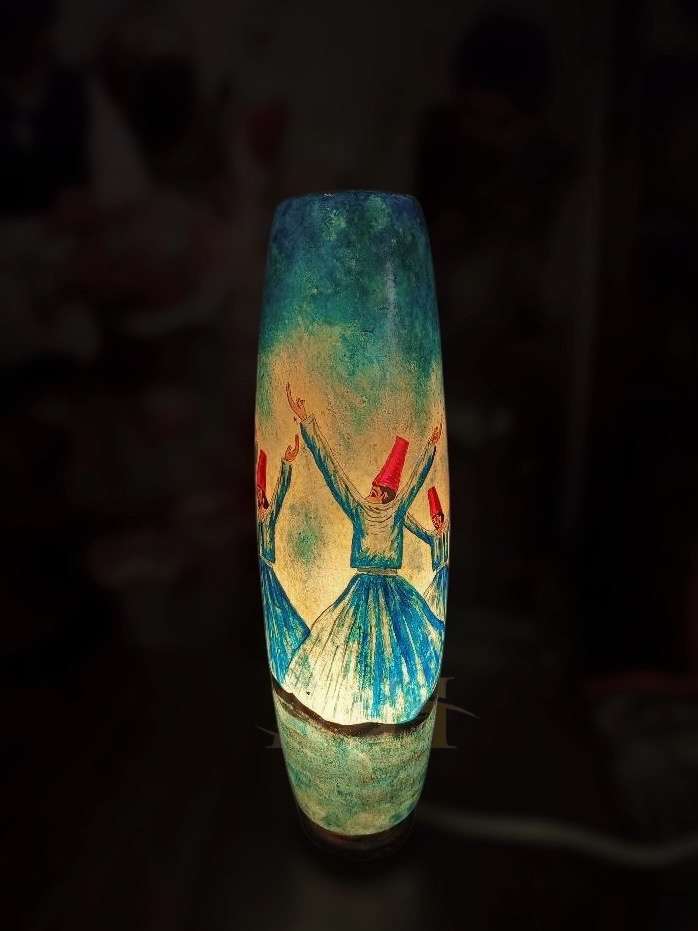 Bottle Shaped Camel Skin Lamp