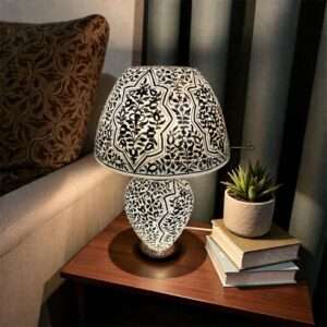 Side Table Camel Skin Lamp