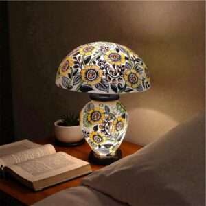 Side Table Camel Skin Lamp