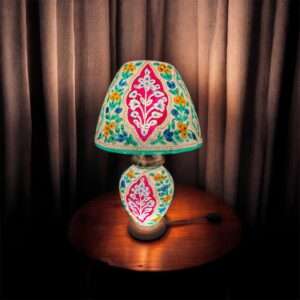 Side Table Camel Skin Lamp