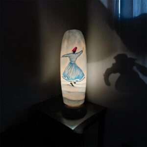 Bottle Shaped Camel Skin Lamp