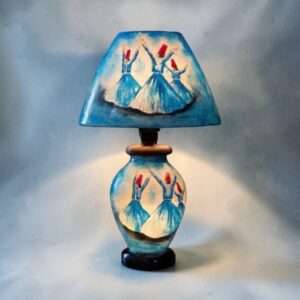 Side Table Camel Skin Lamp