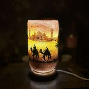 Glass Shaped Camel Skin Lamp