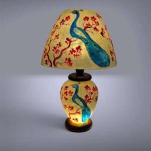 Side Table Camel Skin Lamp