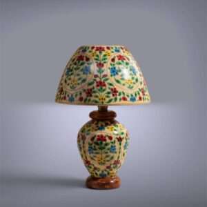 Side Table Camel Skin Lamp